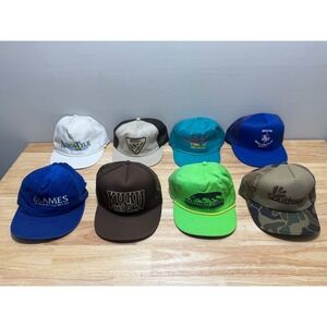 Vintage Trucker Hat Baseball Cap Lot of 8 One Size Fits Most